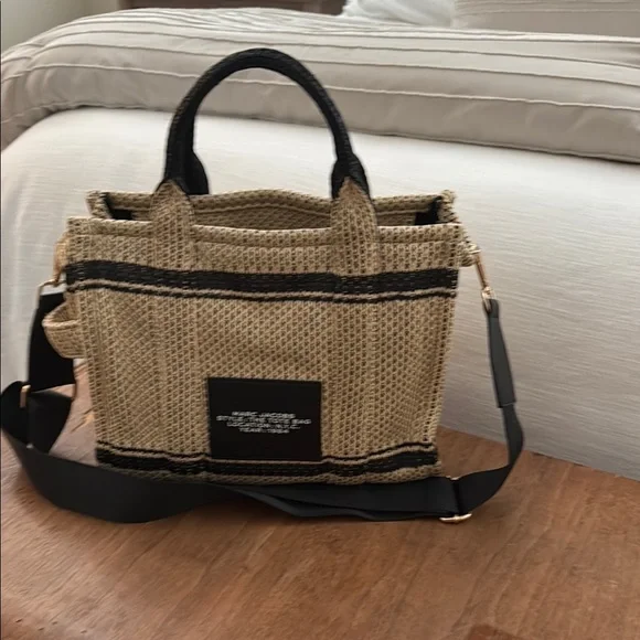 Marc Jacobs Tan and Black Structured Tote Bag - Picture 6 of 6